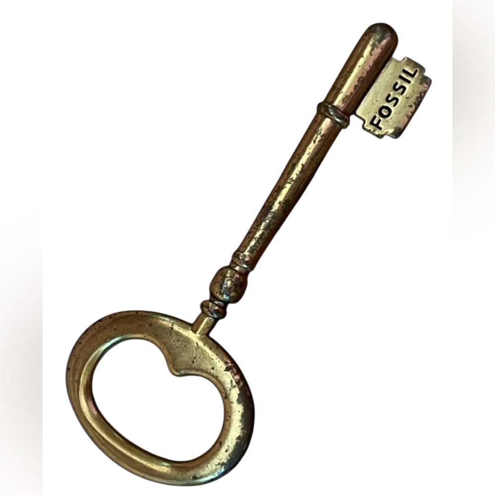 Fossil Gold Key Pendant